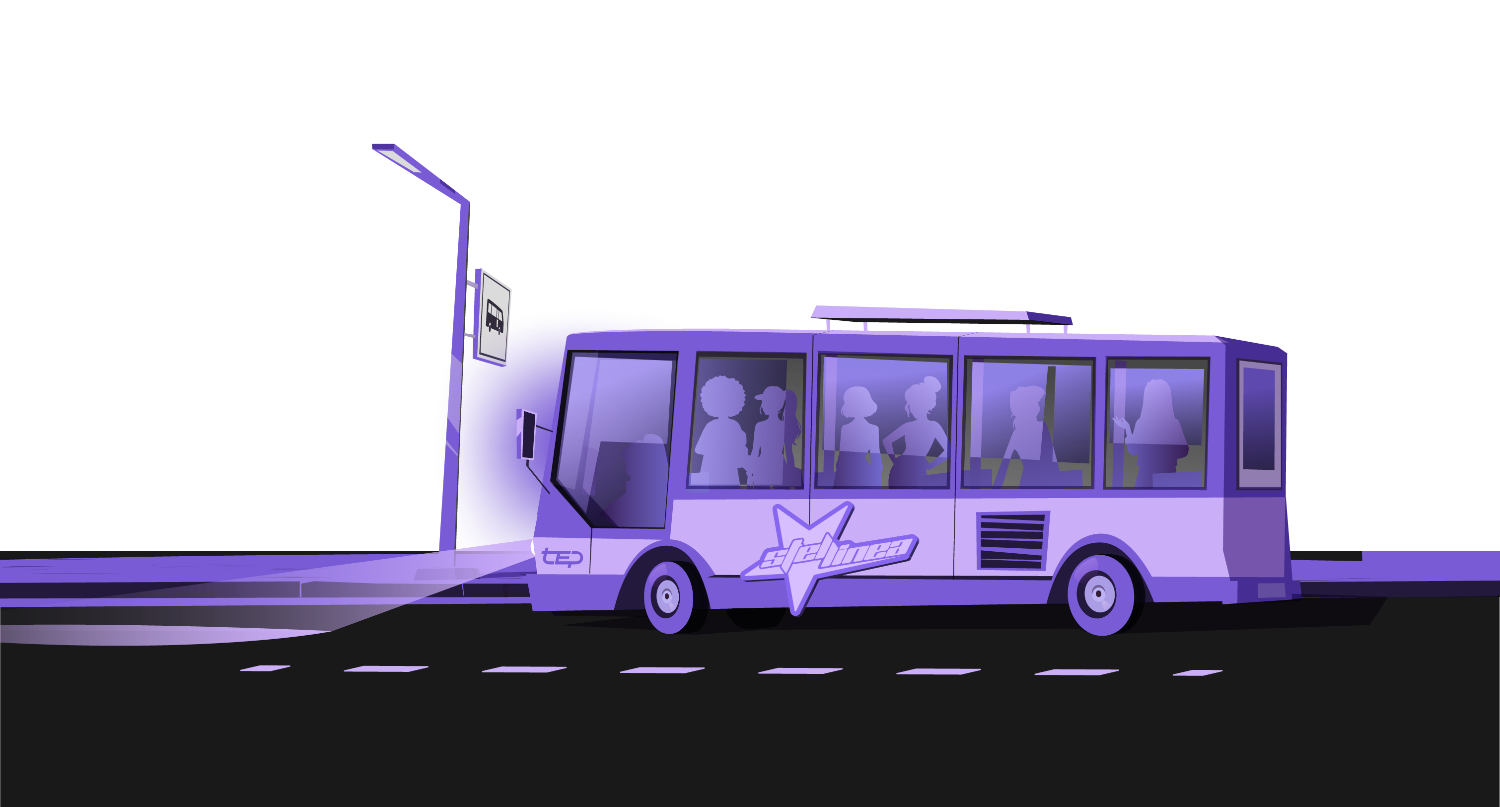 Il bus Stellinea alla fermata